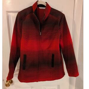 Erin London | Red Black Geometric Ombre Jacket  | Size Petit Small
